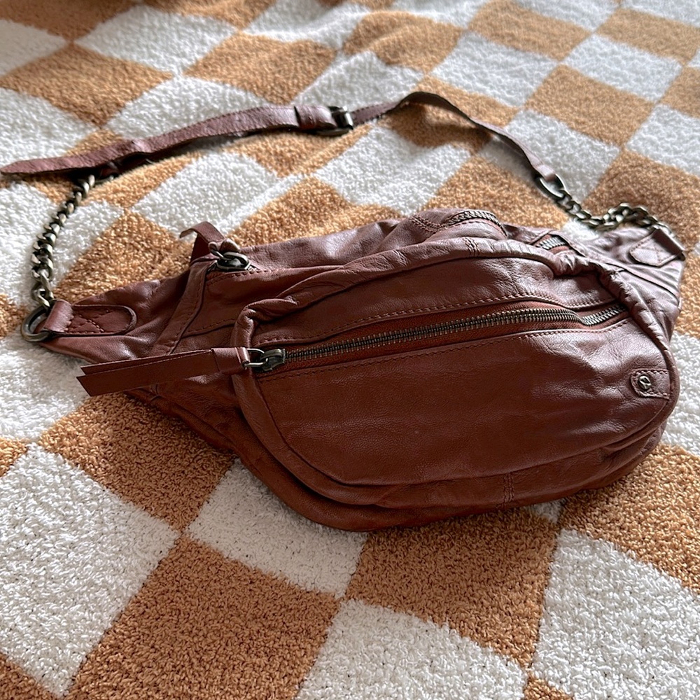 Free People Brown Leather Sling bag (brand new)
